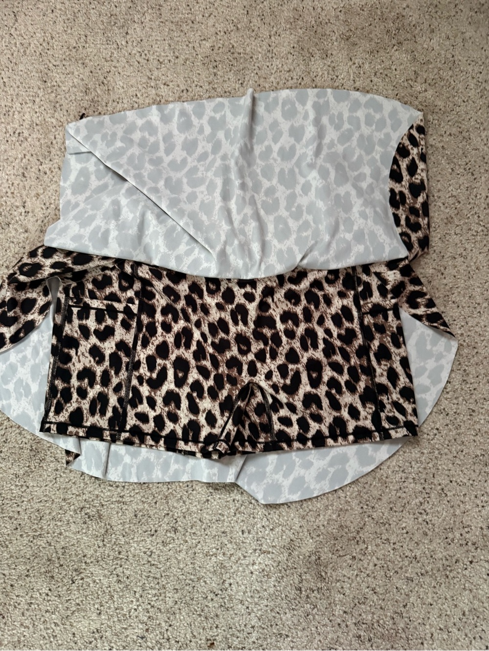 Halara Leopard Print Flared Skort - Brown/Black - Picture 3 of 3